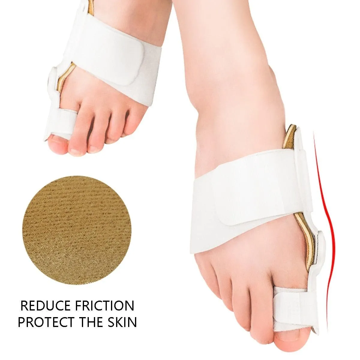 2Pcs Toe Protector Feet Care Pedicure Tool Big Toe Splint Straightener