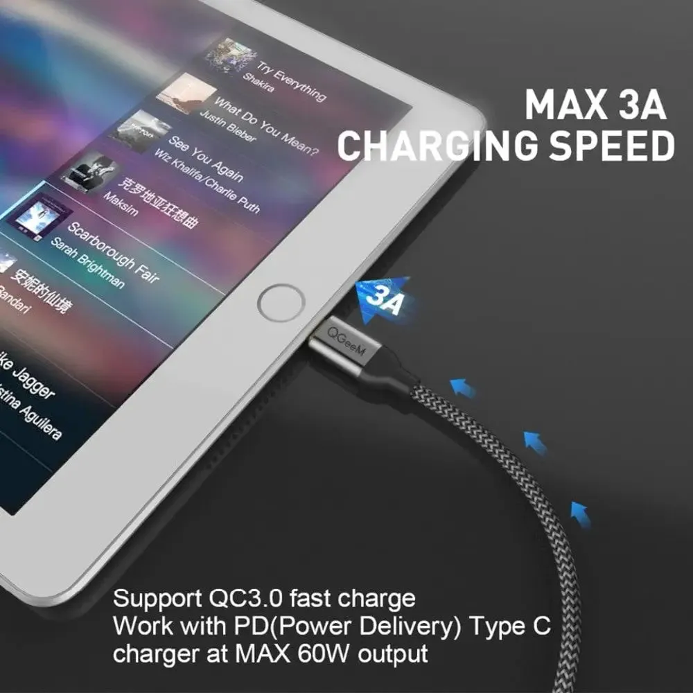 3.1 Type c to Usb c Gen2 Pd 60w Nylon Charging Cable for Samsung S9 S8 Macbook Pro