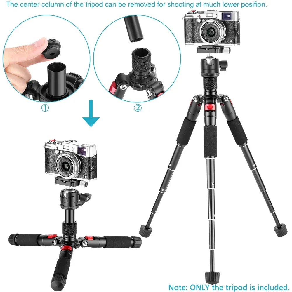 360 Ball Head Mini Tripod for Camera 20/50cm Aluminum Alloy with 1/4 Arca Type Quick Plate