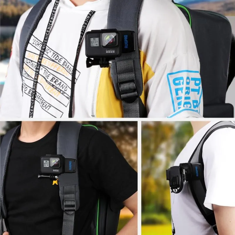 360 Degree J-type Backpack Mount for Gopro Dji and Action Cameras