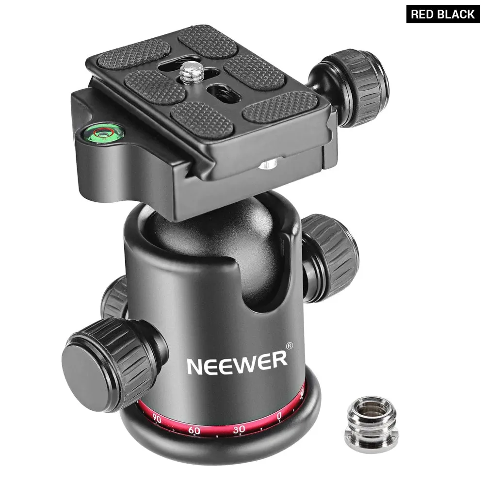 360 Panoramic All Metal Tripod Ball Head with Arca Type Quick Release Plate 1/4 Screw 3/8 Thread Mount
