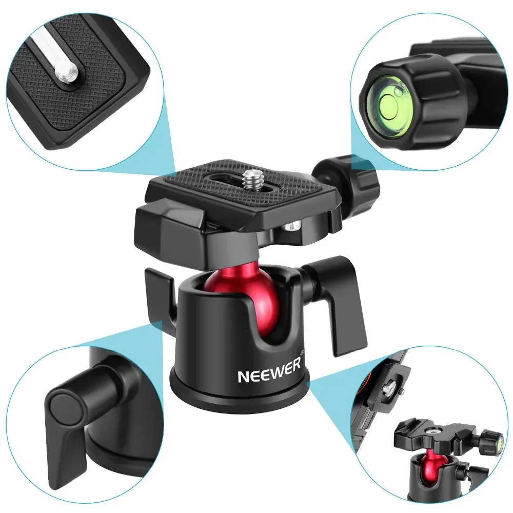 360 Rotating Ball Head for Canon Sony Dslr Camera 1/4 Arca Quick Plate