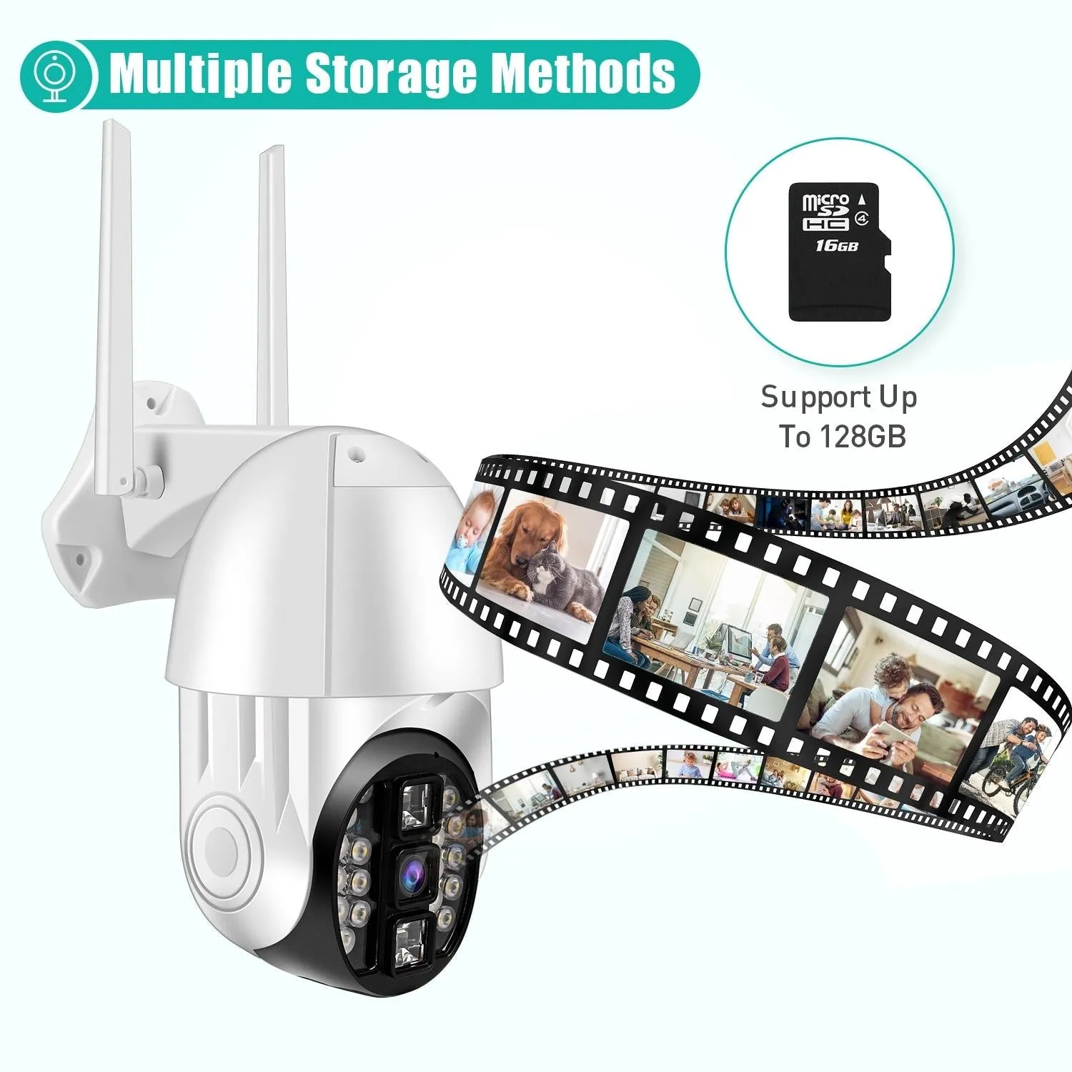 360° Rotating Wifi Camera | Full Color | Two-Way Voice | Motion Detection | 64GB TF Card