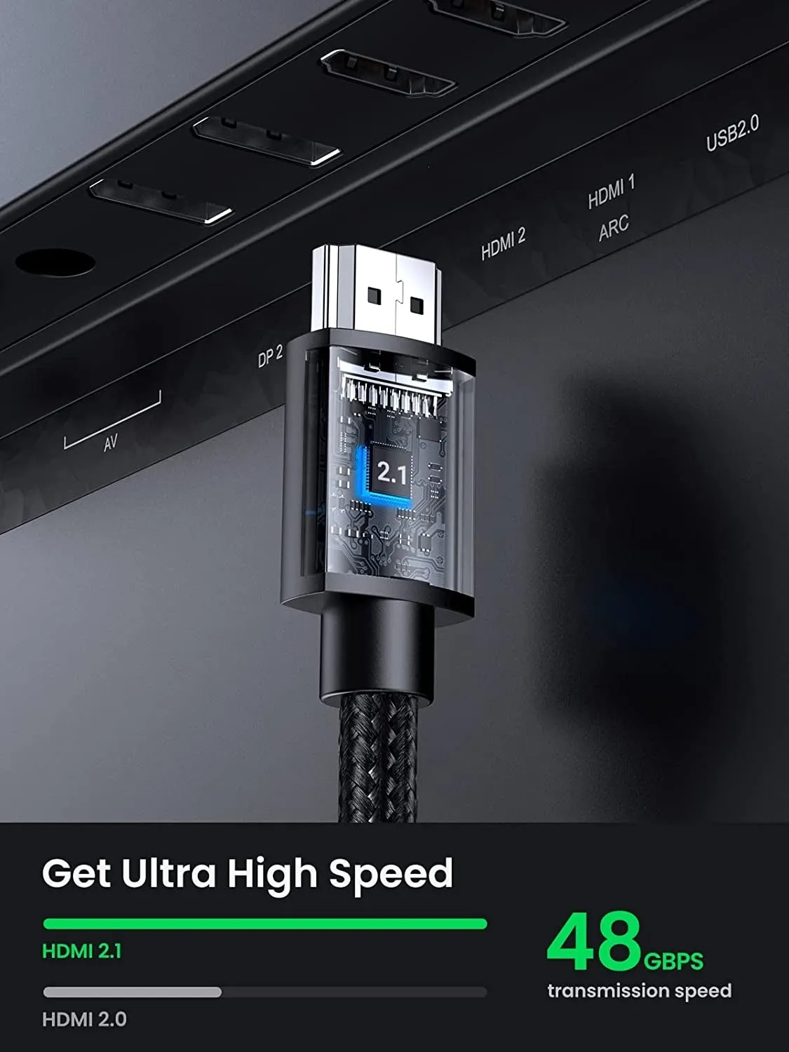 40447 HDMI Extension Cable | 8K 60Hz 48Gbps Male to Female | 1M