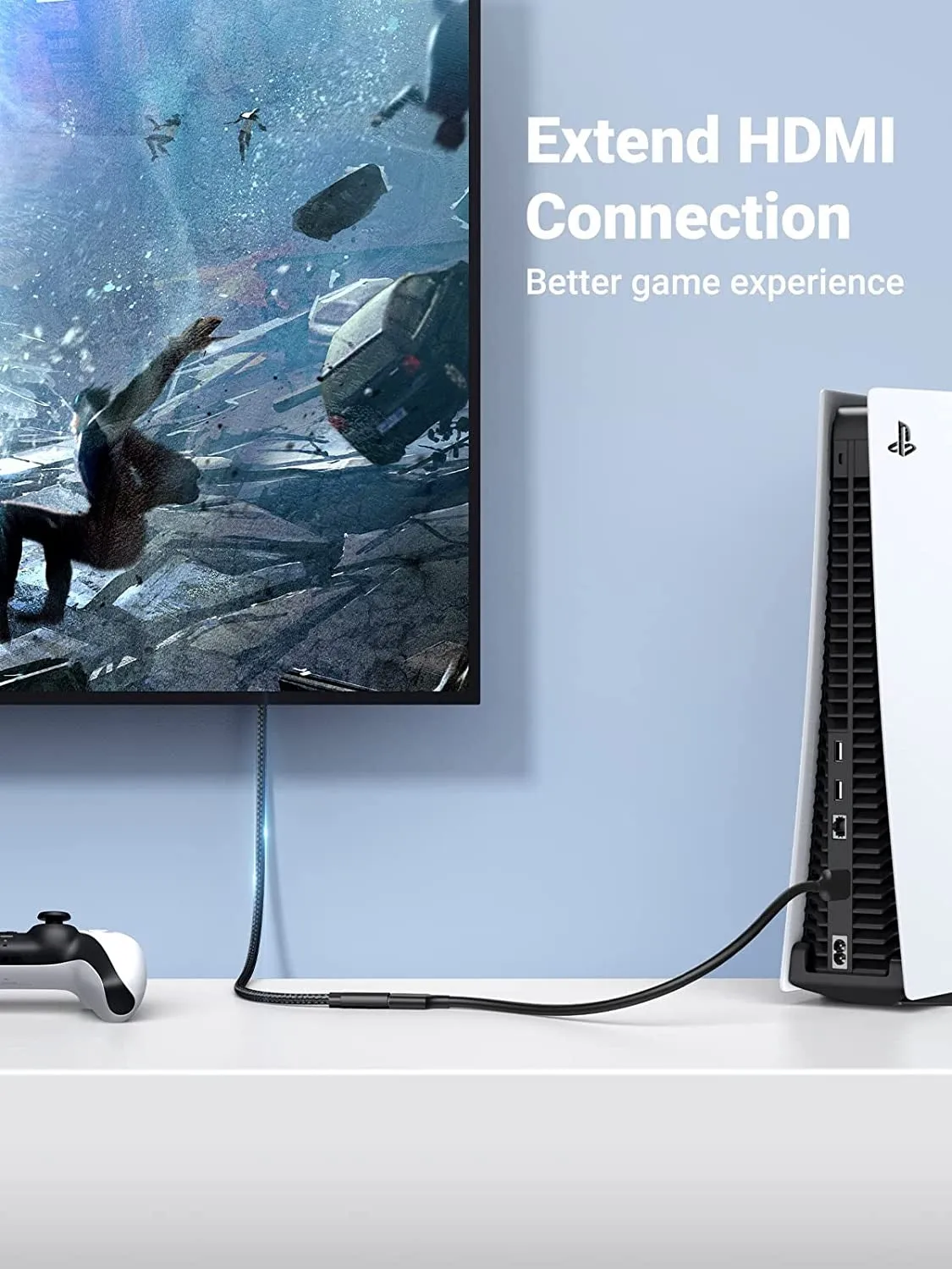 40447 HDMI Extension Cable | 8K 60Hz 48Gbps Male to Female | 1M
