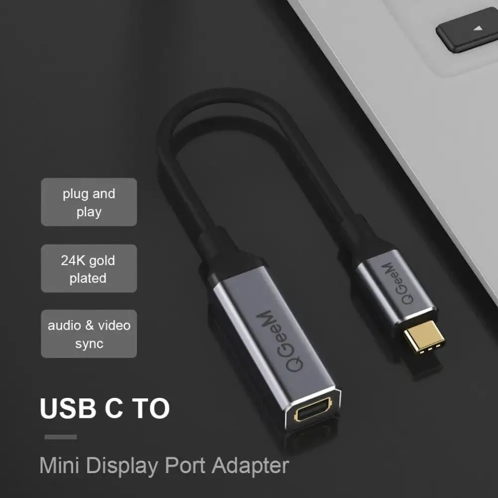 4k 60hz Usb Type c 3.1 to Mini-dp Female Cable Adapter for Macbook Huawei Mate 10 Samsung