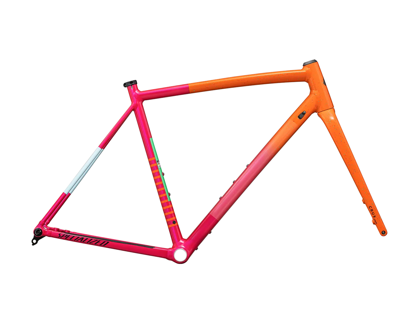 Crux DSW Frameset Gloss Amber Glow / Vivid Pink / Metallic Midnight Shadow / Speckle