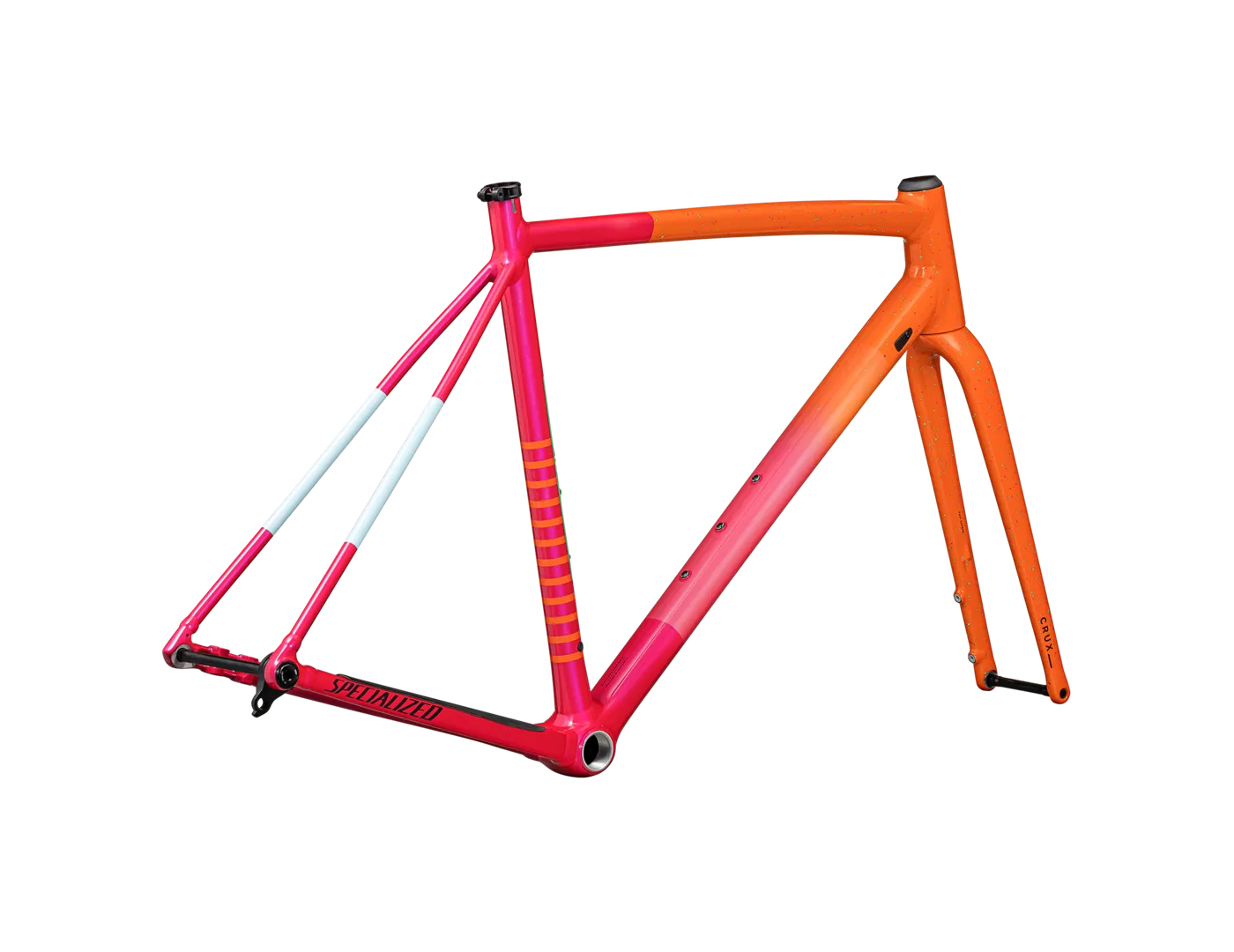 Crux DSW Frameset Gloss Amber Glow / Vivid Pink / Metallic Midnight Shadow / Speckle