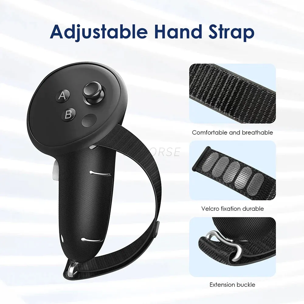 For Quest 3 Anti-collision Silicone Handle Protective Cover with Battery Opening Steering Knuckle