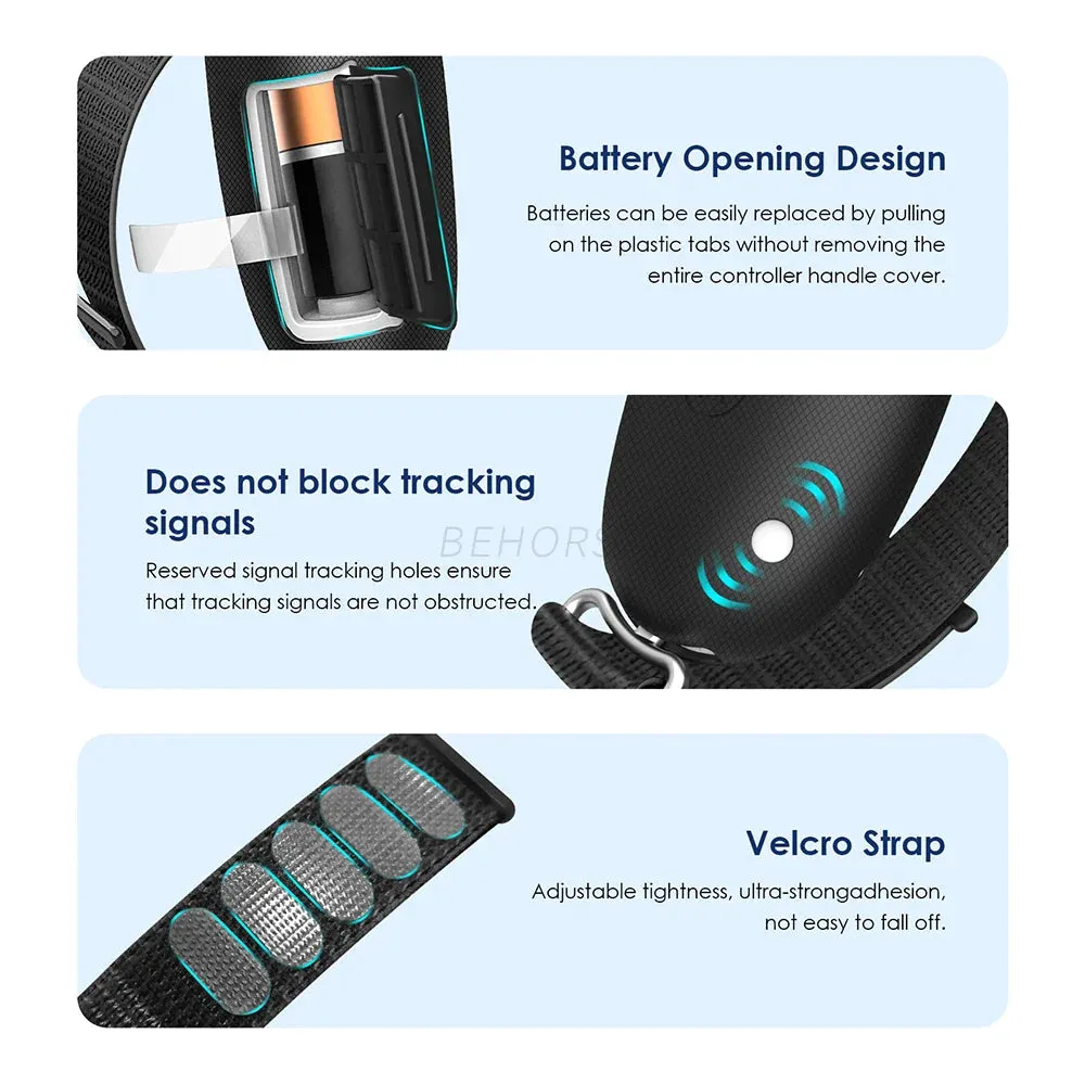 For Quest 3 Anti-collision Silicone Handle Protective Cover with Battery Opening Steering Knuckle
