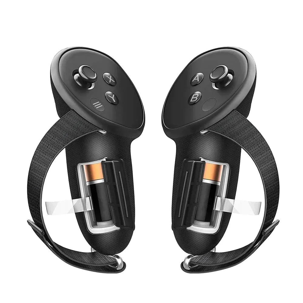 For Quest 3 Anti-collision Silicone Handle Protective Cover with Battery Opening Steering Knuckle