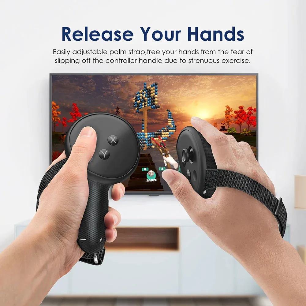 For Quest 3 Anti-collision Silicone Handle Protective Cover with Battery Opening Steering Knuckle