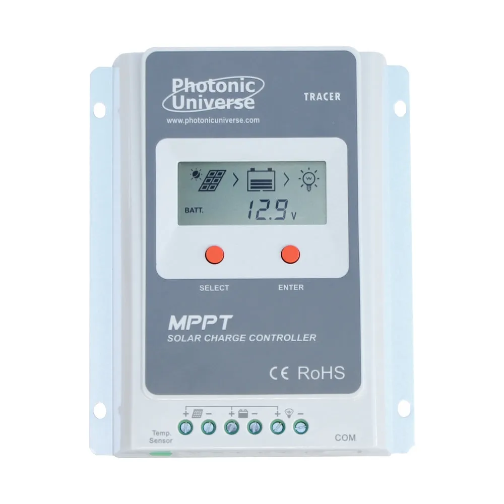 HIGH EFFICIENCY 10A MPPT SOLAR CHARGE CONTROLLER FOR SOLAR PANELS UP TO 130W (12V) / 260W (24V)