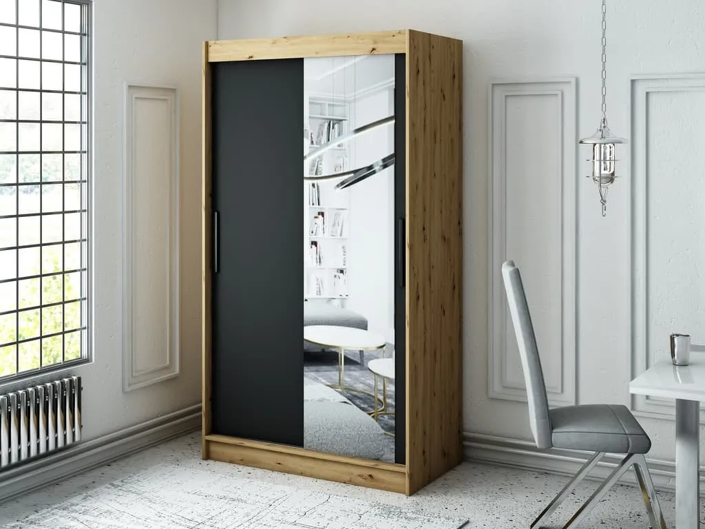 Leto T2 Sliding Door Wardrobe 120cm