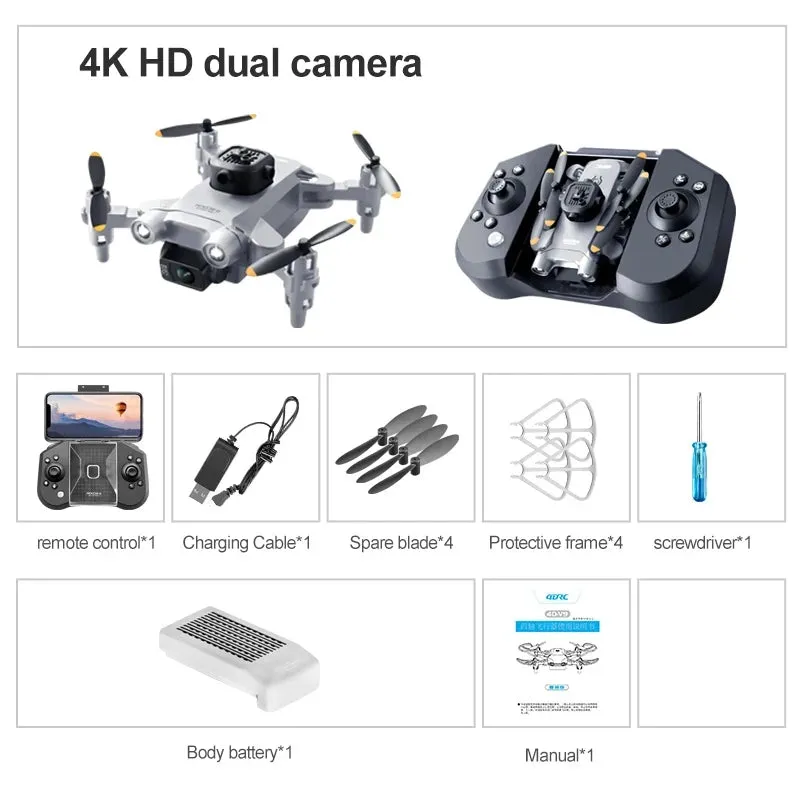 Mini Drone with Camera | HD 4K RC Drone | Five-Sided Obstacle Avoidance Helicopter Drone Toy
