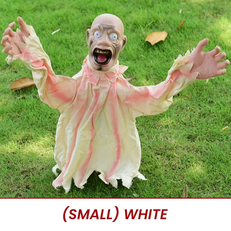 Sound & Touch-Activated Halloween Scary Swinging Ghost Prop Set