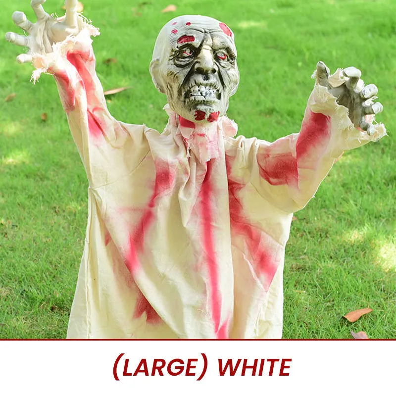 Sound & Touch-Activated Halloween Scary Swinging Ghost Prop Set