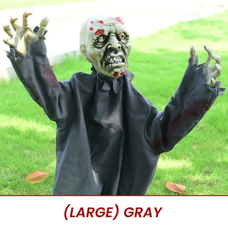 Sound & Touch-Activated Halloween Scary Swinging Ghost Prop Set
