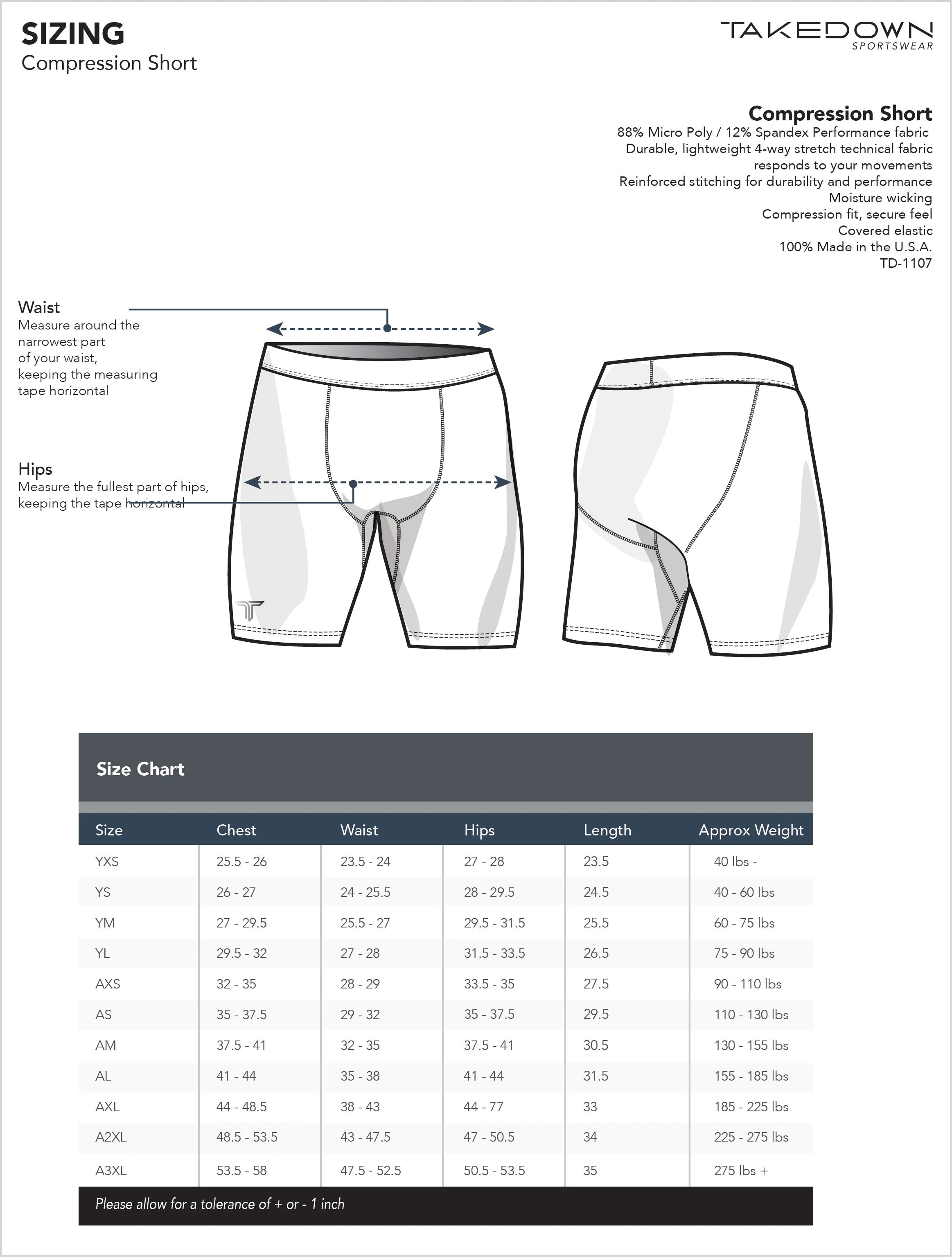 TD-CS-006 360 Custom Compression Shorts