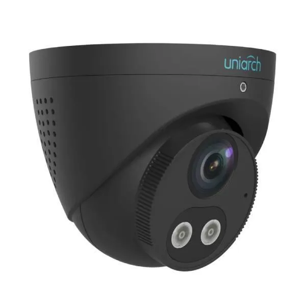 Uniarch 5MP HD Intelligent Light and Audible Warning Fixed Eyeball Network Camera BLACK, IPC-T1P5-AF28KC-B
