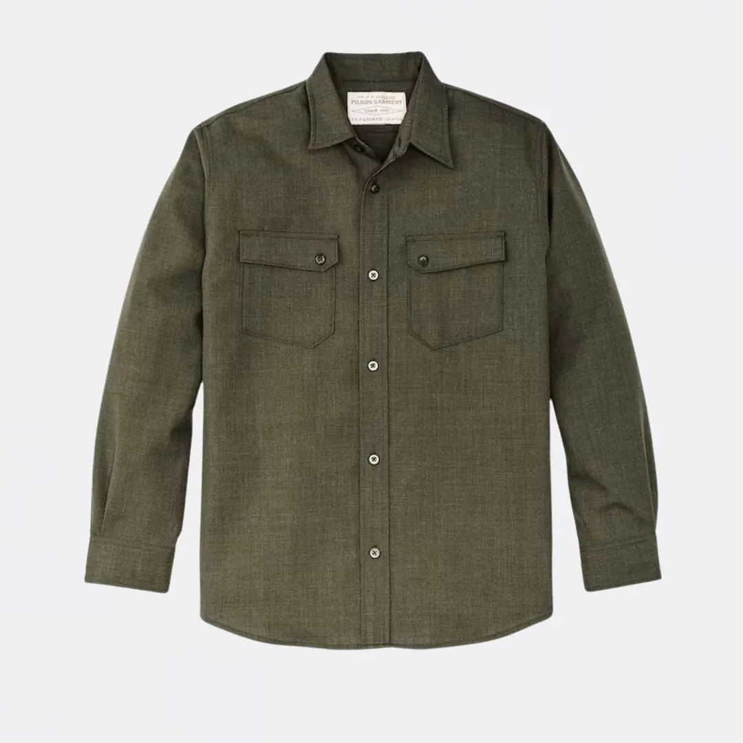 Worsted Wool Guide Shirt (Forest Green Heather)